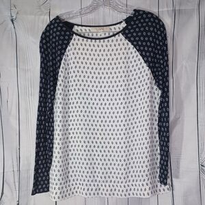 LOFT long sleeve sheer top